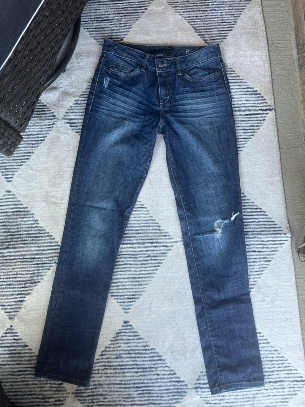Calvin Klein Boyfriend Jeans Dark Blue Denim with Light Distressing